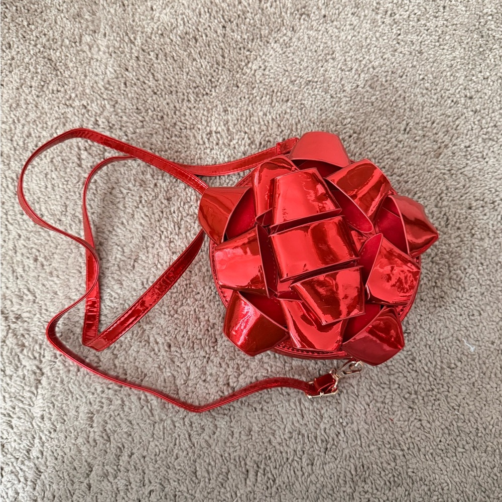 Red Bow Crossbody, Christmas Purse